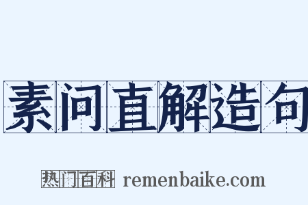素问直解造句是什么意思的图片